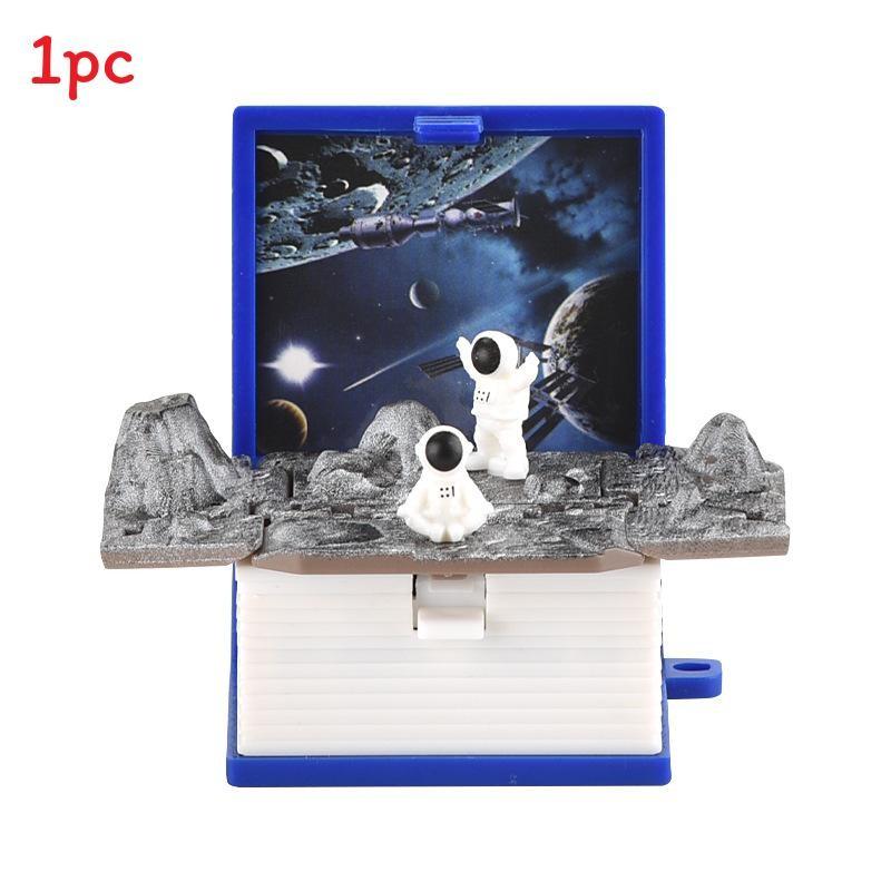 3d Pop Up Puzzle Book Keychain With Fortress Scene For Stress Relief And Creative Gift