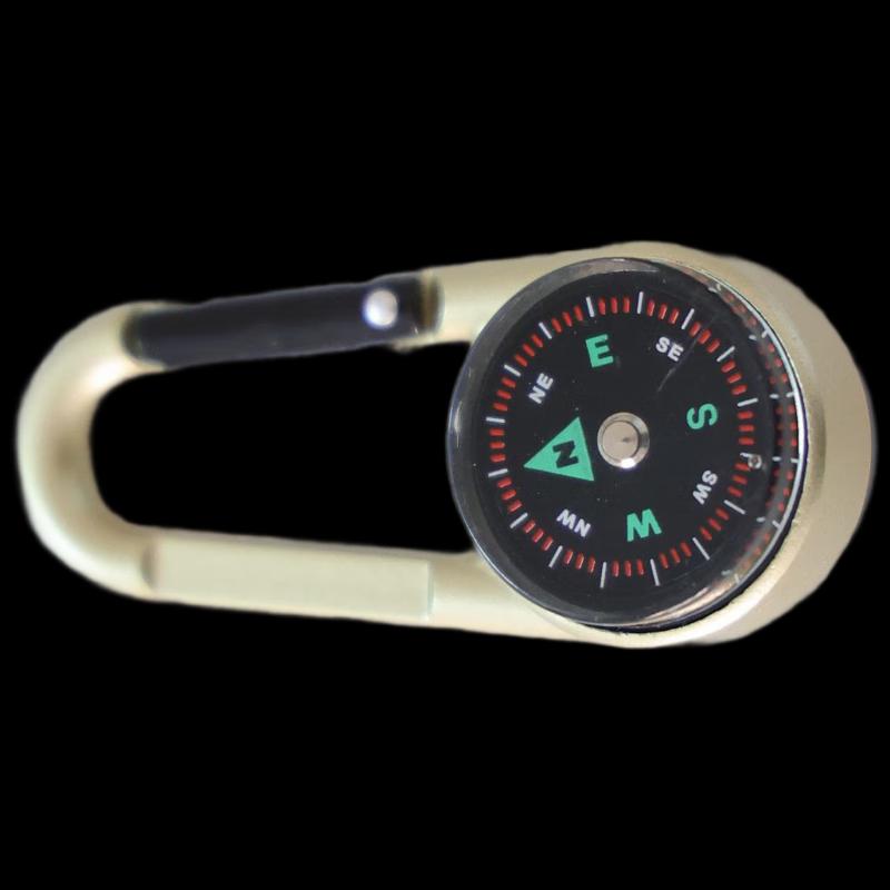 Linpan DC27 Double-Sided Compass Thermometer Carabiner