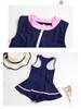 Korean Style Girls' Quick-Drying One-Piece Swimsuit for Sports and Hot Springs