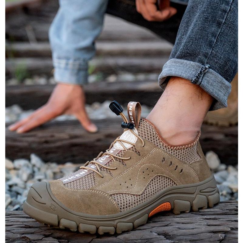 Fashion Men Safety Shoes Summer Breathable Men Steel Toe Work Anti-puncture Safety Shoes Woman Work Safety Boots Man Indestructible Shoe