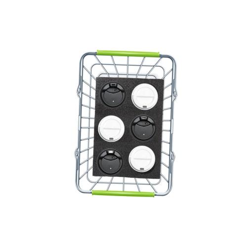 DOITOOL 2-Piece 6-Cup Drink Carrier, Takeout Cup Tray Coffee Carrier, Dehydrator, No-Outfit Holder Tray for Drinking Cups, Coffee Cups, Tea, and Juice