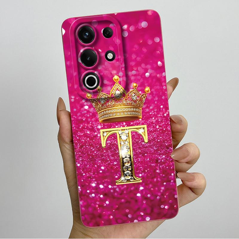 For itel S25 Ultra Case S686LN Luxury Crown Letters Matte Soft Silicone Protective Back Cover for ItelS25 S 25 Ultra 5G Fundas