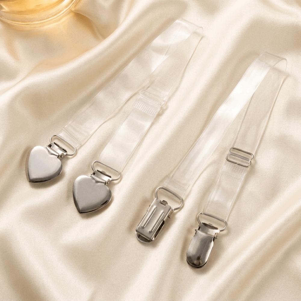 Spallina Invisibile Regolabile Clip Antiscivolo per Canottiera Fermaglio per Vestiti per Donna