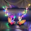 Deer Horns LED Christmas Headband Branch Glowing Hair Clip Funny Christmas Antlers Hairpin  Girl