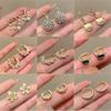 Korean Zircon Pearl Ear Buckle Women's Niche Simple Earrings Temperament Explosive Earrings