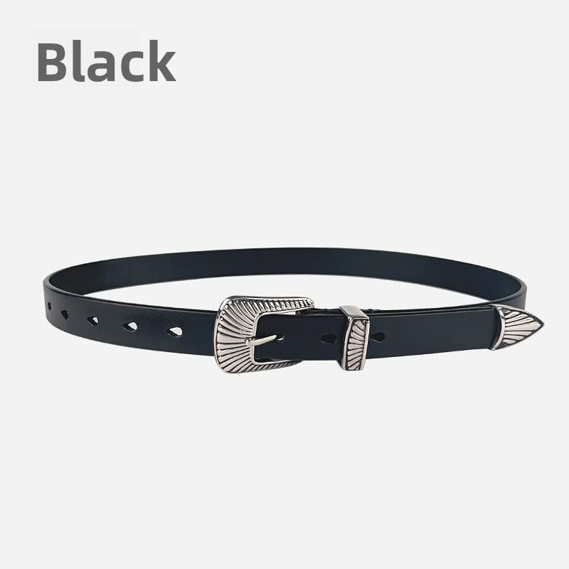 

Meier Top grain leather vintage women s belt - perfect for casual pants and jeans 105cm