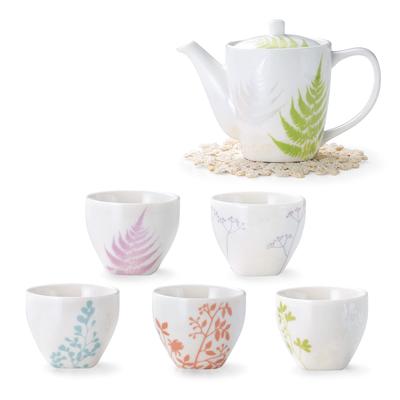 Dolce Duo Teapot Set with 5 Cups (Boxed) - Perfect As a Gift for Birthdays or Celebrations (FR-1656)
