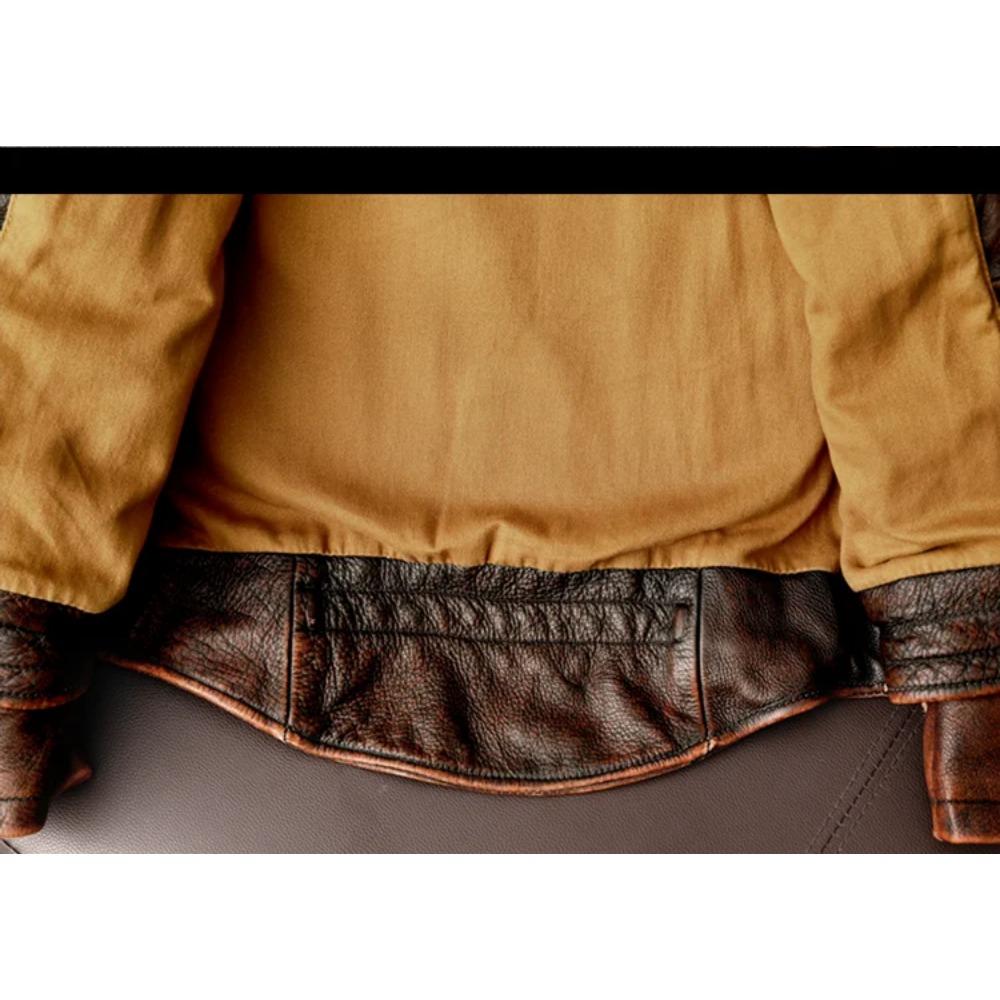 Tamanho chinês Homens Jaqueta de couro genuíno Vintage Marrom 100% Couro de vaca Casaco Homem Slim Moda Motociclista Roupas Tamanho asiático S-6XL M697