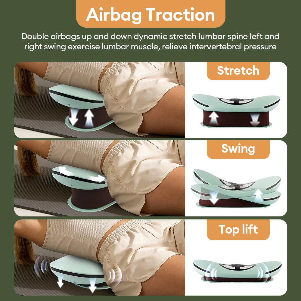 New Electric Lumbar Traction Device Massager Adjustable Intensity Electric Inflatable Back Stretcher Waist Spine Support Back