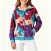Boys and Girls Print Zip-Up Hoodie Sweatshirt Jacket Comfortable Casual Top for Everyday Wear