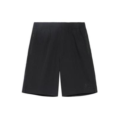 Li Ning Sports Lifestyle Series Solid Color Printed Logo Elastic Zipper Shorts Men Shorts Black AKSS299-1