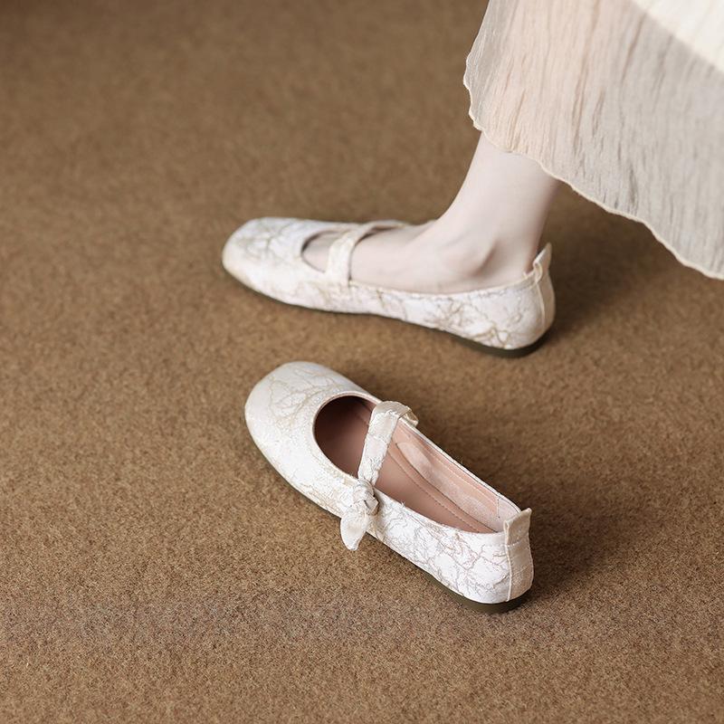 

638-19 Super soft Mary Jane shallow single shoes women s autumn and summer 2025 models are not tired, pregnant women s Doudou shoes 35