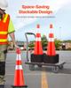 6Pack 36\" Traffic Cones, Safety Road Parking Cone with Black Weighted Base, PVC Orange Traffic Safety Cones, Hazard Cones Reflective Collars for