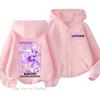 Huntrix Girls Hoodie Zip Up Kpop Demon Hunters Girls Fall Hooded Jacket Zip Autumn RUMI MIRA ZOEY DERPY Pullover Casual Hoodie