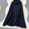 Summer Women Elegant Short Sleeve Denim Patchwork Knitted Sweater Long Midi Party Dresses