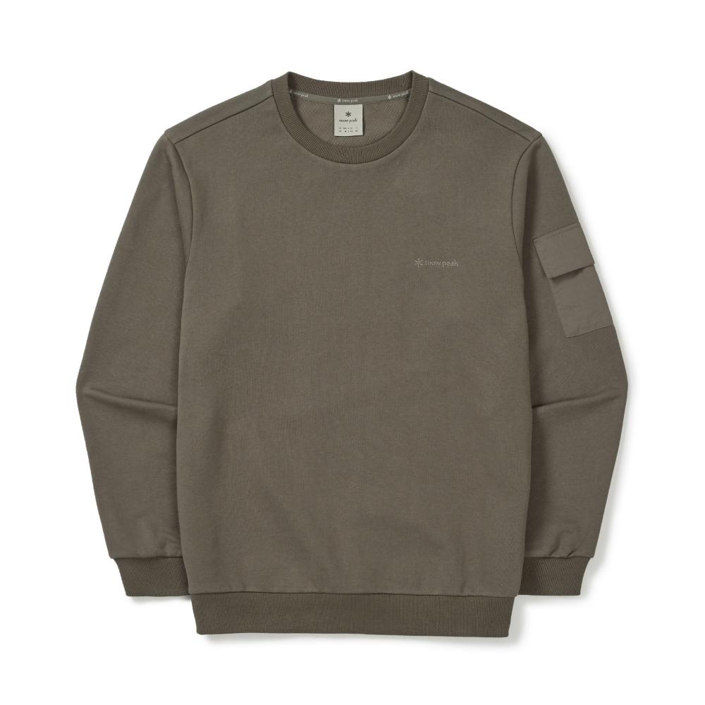 [Snowpeak] Land Pocket Sweatshirt Dark Khaki (S25FMFHT60)