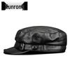 Retro Leather Duckbill Cap - Unisex Trendy European & American Style Flat Top Hat