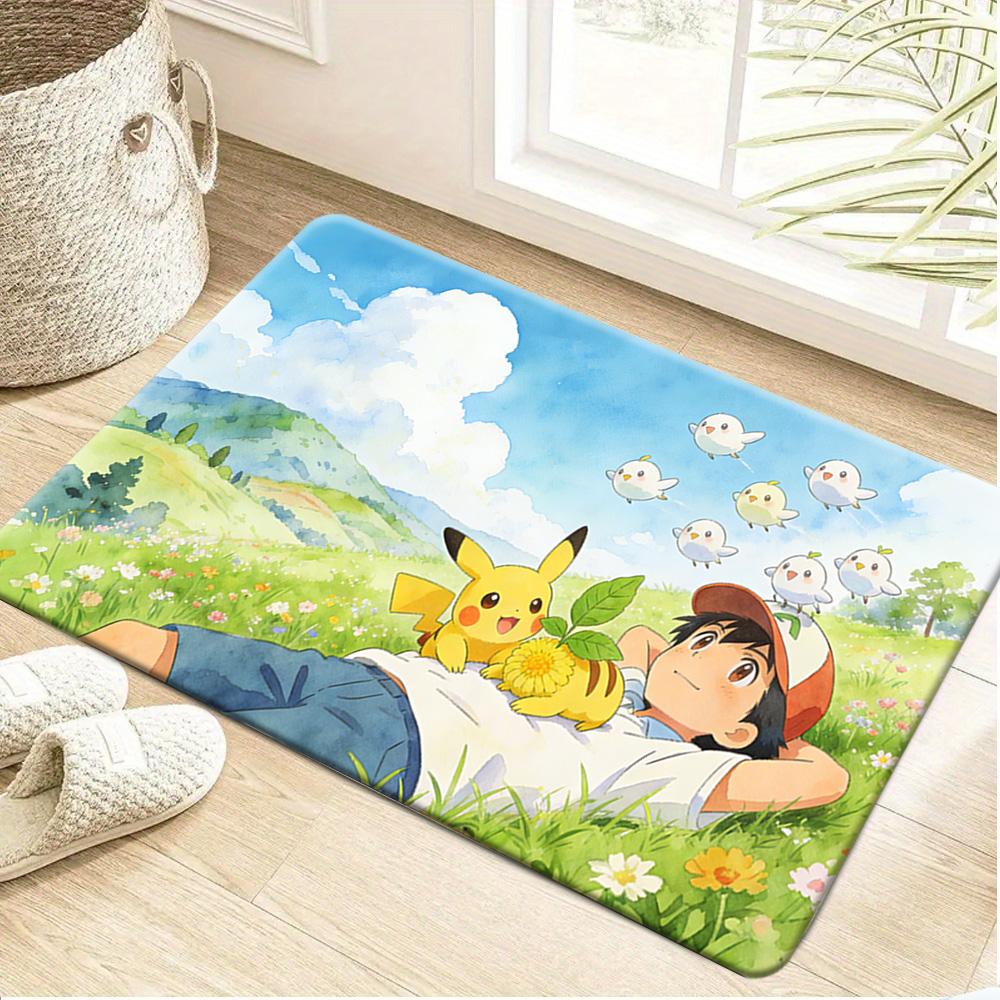 Flareon Cosmic Galaxy Fire Rose Print Non-Slip Floor Mat Doormat 40x60cm