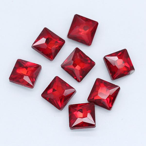Multi-Colored Square Crystal Glass Gems – Decorative Artificial Stones for Clothing, Shoes, and Packaging
