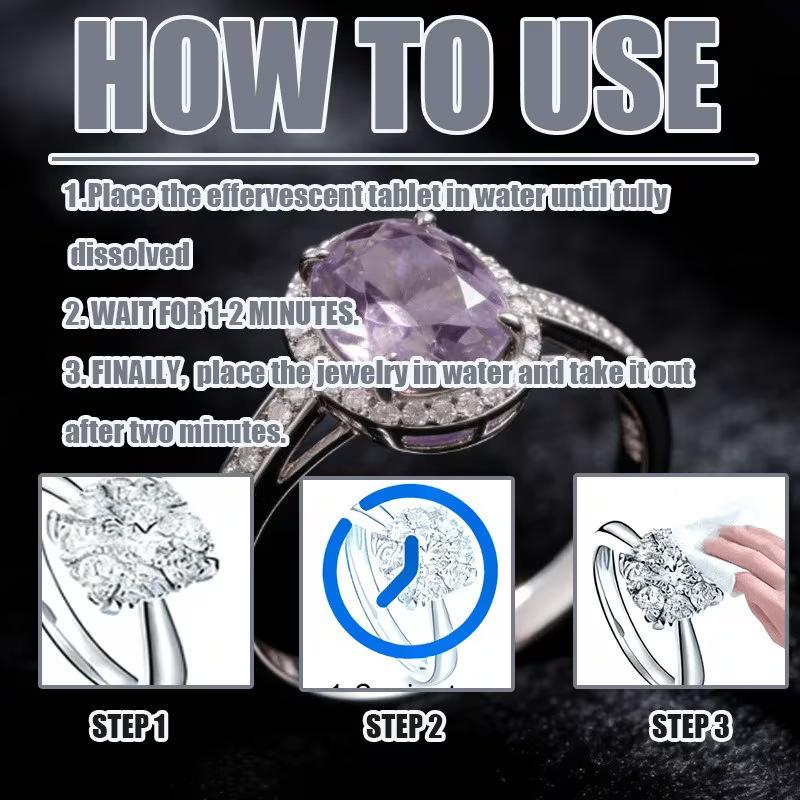 Jewelry Polishing Effervescent Tablets For Gold Silver Watch Bands Cleaning Removes Oxidation Dirt Restores Shine
