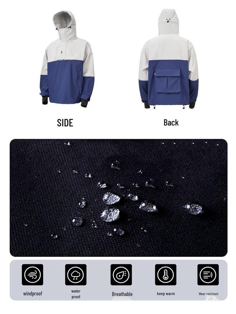 Northeast Outdoor Unisex Velvet Ski Suit: Windproof, Waterproof, Wear-Resistant, Warm Winter Snowsuit