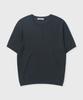 KIIMUIR [Crop] Washable Cool-Touch Henley Neck Half Knit_Navy