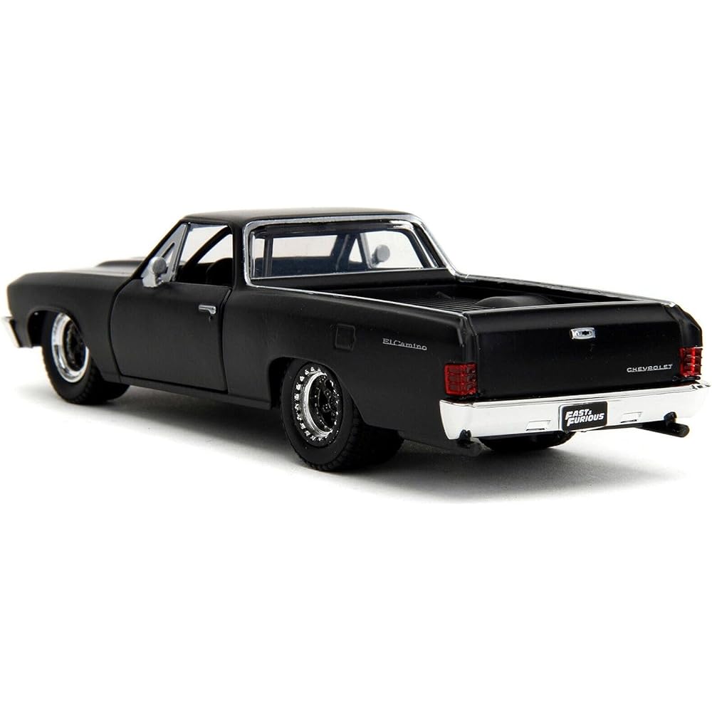JADA TOYS 1/32 Scale Chevy El Camino 1967 Matte Black Model Car Fast & Furious 10 Collectible Vehicle