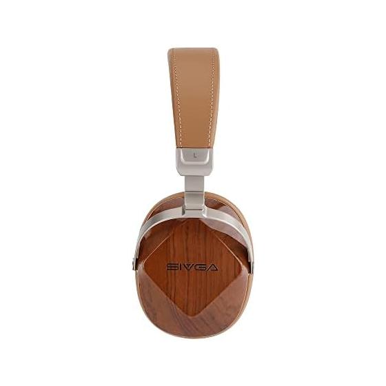 SIVGA Oriole Wooden Ear Cups Dynamic Closed Wired Headphones (Brown)