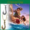 Necklace Pendant Moana Maui Fishhook Titanium Steel Ornaments Hawaiian Anime