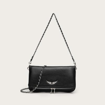 French Classic Genuine Leather Small Crossbody Bag - European & American Fashion