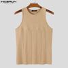 INCERUN Men Sleeveless Casual Fitted Gym Sport Tank Tops