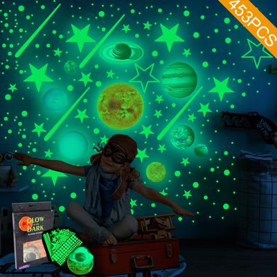 Planet Solar System Luminous Wall Stickers Kids Room Decoration