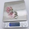 Elegant Bowknot Bead Heart Keyring Pendant Keychain Accessory Charm for Women
