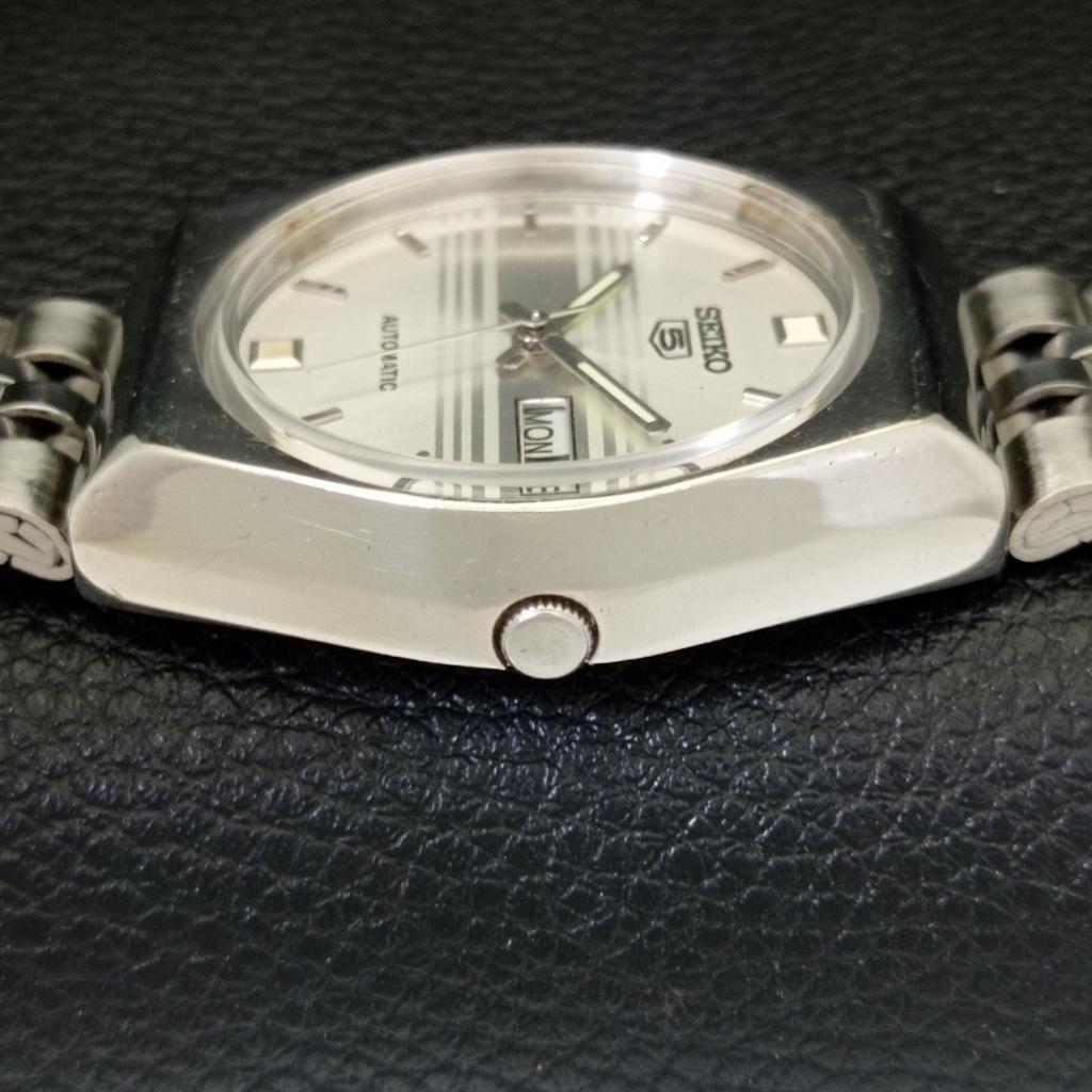GENUINE VINTAGE SEIKO 5 AUTOMATIC 6309A JAPAN MENS SILVER DIAL WATCH A701655-5 R206c-a701655