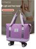 Universal Lightweight Travel Bag with Wheels, Wet/Dry Separation, Large Capacity for Gym, Yoga, or Hospital Use.