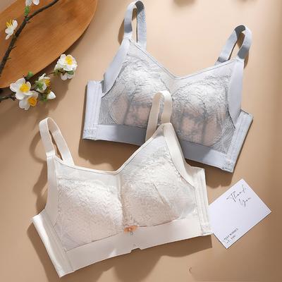 Damen Dünne Spitze BH Anti-Glare Trägerlos Brustraffend Atmungsaktiv und Sexy BH