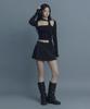 Ineodeijeu Pleated Pocket Cargo Mini Skirt (Black)