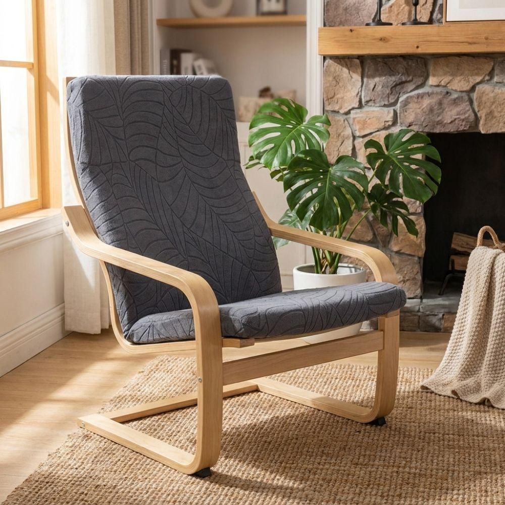 Elastic Band Leaves Jacquard Chair Cover Removable Washable Armchair Protector Universal Dust Proof Stretch Slipcover