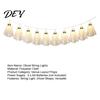 Easy Install Decorative Lighting Halloween Decoration String Lights, with Sequin Fabric Decor, Battery Operated Lightweight Hanging Ghost Party Lights
