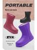 Women's Lightweight EVA Waterproof Non-Slip Cold-Proof Rain Boots with Velvet Lining