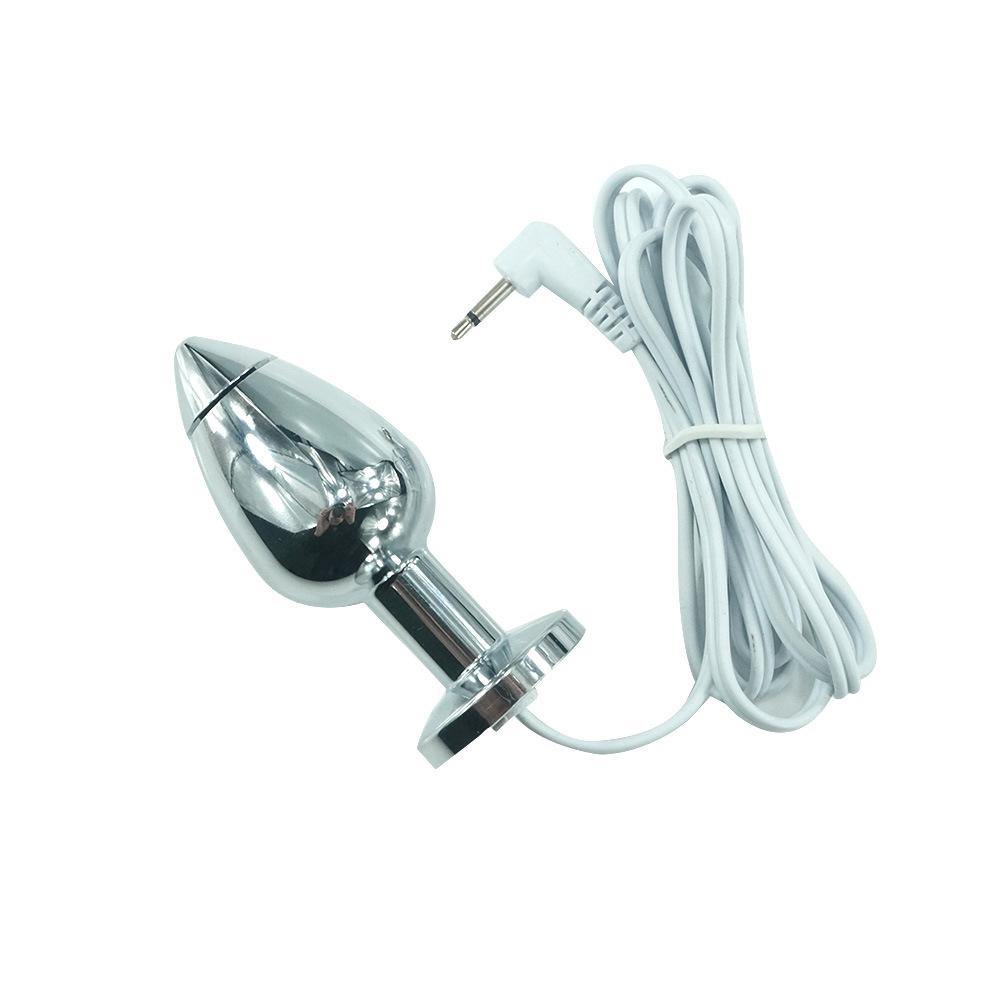 Metal Back Court Electric Shock Pulse Physiotherapy Butt Plug Anal Plug Adult Sex Product Sex Toy