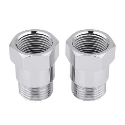 2 Stück 32mm M18*1.5 O2 Sauerstoffsensor Verlängerung Spacer Einschweißmuffen Adapter Silber
