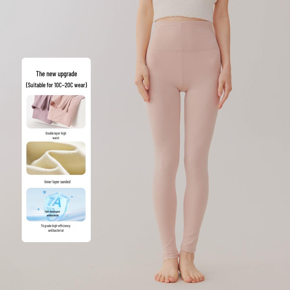 Dámské teplé legíny z čisté bavlny Slim Fit s vysokým pasem na podzim a zimu