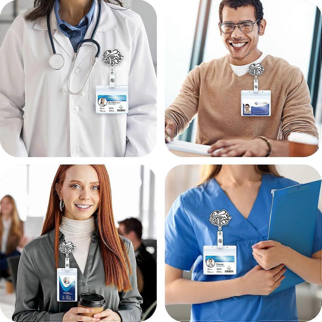 Badge Reel ID Badge Holder Retractable Clip Graduation Gifts Certified Nurse Nursing Assistant Accessories Nurse Badge Reel Gifts Medical Worker Badge