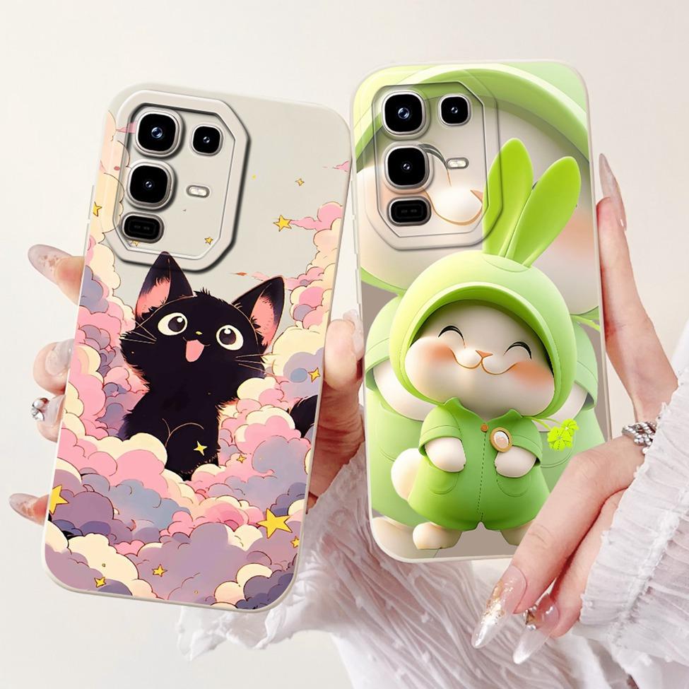 6.78" For Infinix Note 50s X6870 Back Cover For Infinix Note 50s Case Luxury Fashion Lover Cartoon Cool Painted Silicone Bumper