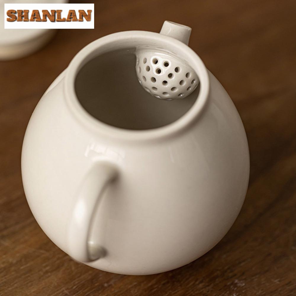 120ml Chinese Handmade Grass Wood Gray Ceramic Teapot Creative Pot Tea Brewing Kettle Kung Fu Tea Tea Services Decoration Gifts