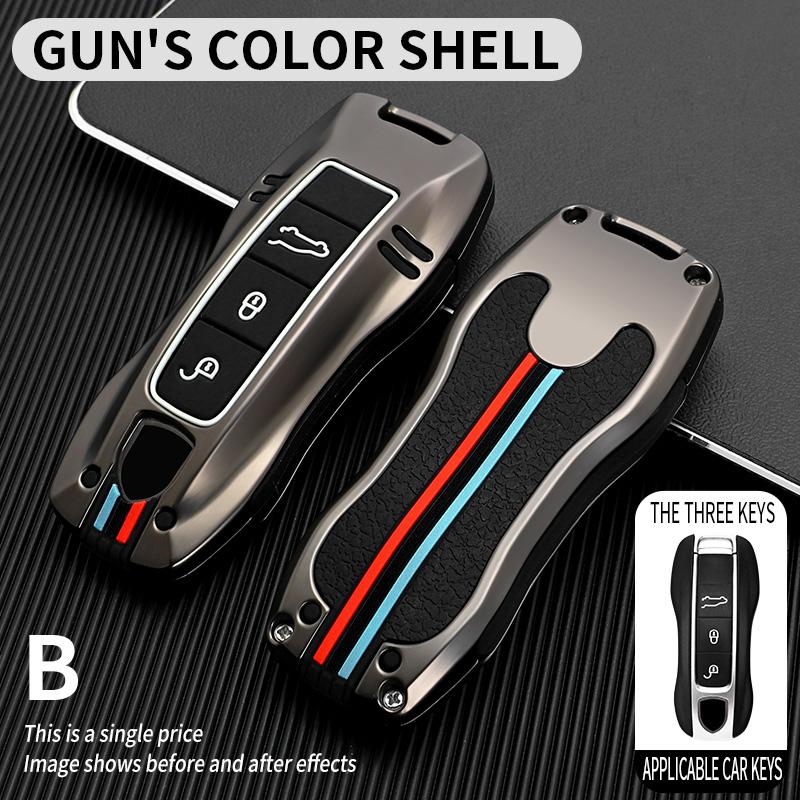 

3/4 Buttons Zinc Alloy Car Key Case Cover Shell Fob For Porsche Panamera Spyder Carrera Macan Cayman Cayenne 911 970 981 991