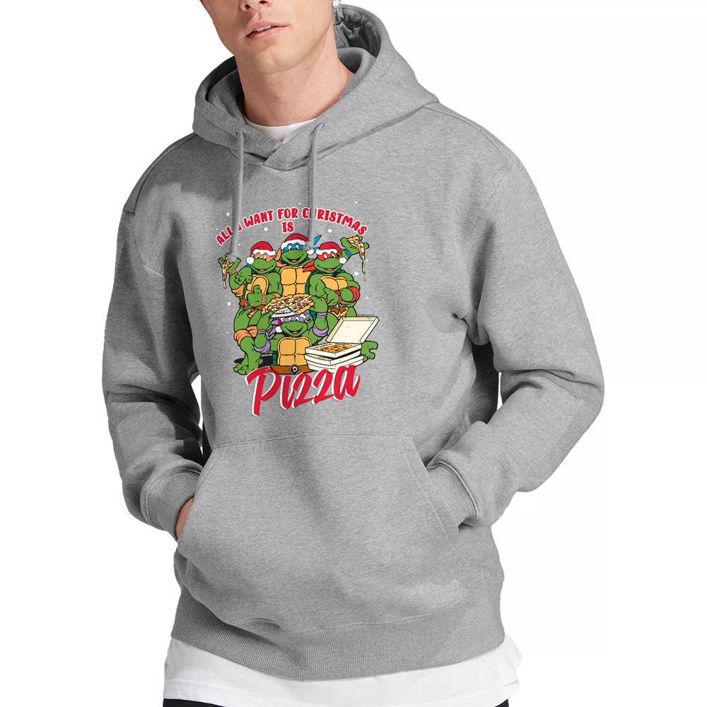Teenage Mutant Ninja Turtles Mens Pizza Christmas Hoodie