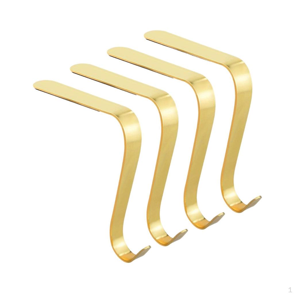 4 Pack of Stocking Hangers for Holiday Decor