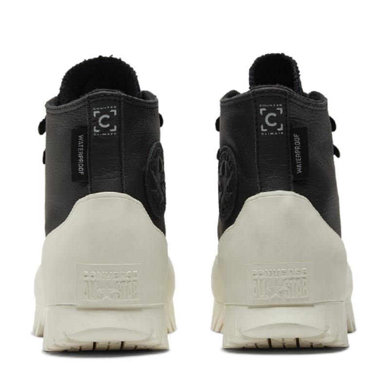 Converse Chuck Taylor All Star Leather Lugged Winter 2.0 High-top Lifestyle Casual Shoes Unisex Black and White